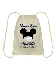 Mouse ears and paramedic of girl Drawstring Bag tile