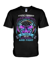 Cystic fibrosis is a journey V-Neck T-Shirt tile