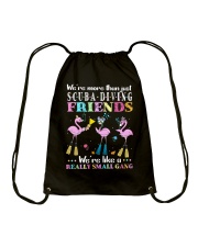 We are more than scuba diving friends Drawstring Bag tile
