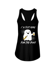 I'm just here for the boos Ladies Flowy Tank tile