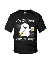 I'm just here for the boos Youth T-Shirt tile