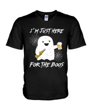 I'm just here for the boos V-Neck T-Shirt tile