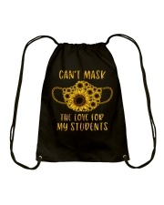Can't mask the love for my students Drawstring Bag tile