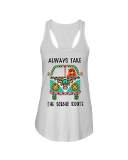 Always take the scenic route Ladies Flowy Tank tile