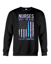 Nurse back the blue Crewneck Sweatshirt tile