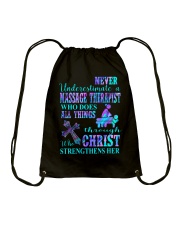 Never underestimate a Massage Therapist Drawstring Bag tile