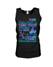 Never underestimate a Massage Therapist Unisex Tank tile