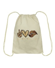 Peace love brown sugar Drawstring Bag tile