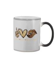 Peace love brown sugar Color Changing Mug tile