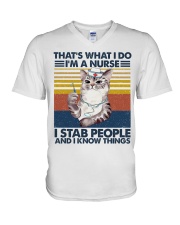 That's what I do V-Neck T-Shirt tile