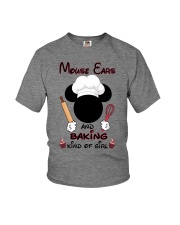Mouse ears and baking kind of girl Youth T-Shirt tile