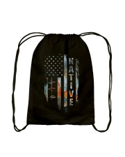 Native American flag Drawstring Bag tile