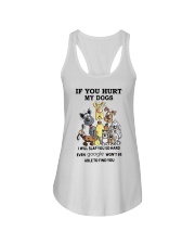 If you hurt my dogs Ladies Flowy Tank tile