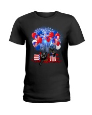 Independence Day balloons Ladies T-Shirt tile