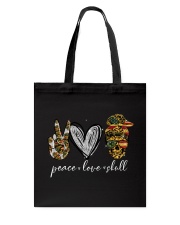 Peace love skull Tote Bag tile