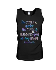 I'm smiling under the mask Unisex Tank tile