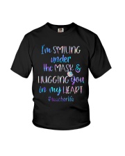 I'm smiling under the mask Youth T-Shirt tile