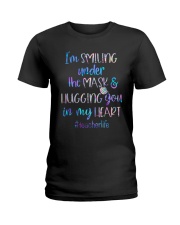 I'm smiling under the mask Ladies T-Shirt tile