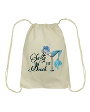 Salty lil beach Drawstring Bag tile