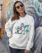 Salty lil beach Crewneck Sweatshirt lifestyle-unisex-sweatshirt-front-3