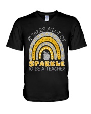 It takes a lot of sparkle to be a teacher V-Neck T-Shirt tile