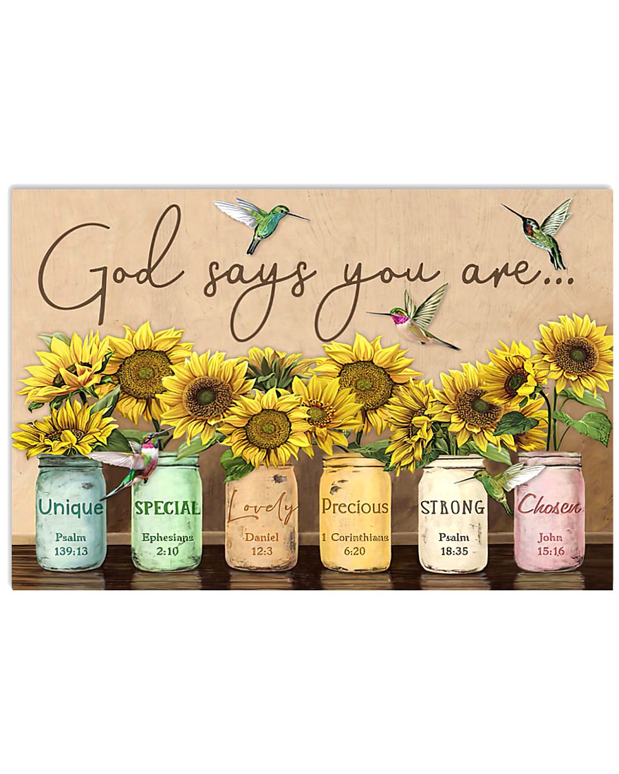 God says you are 17x11 Poster