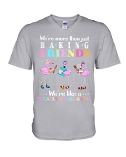 We are more than baking friends V-Neck T-Shirt tile