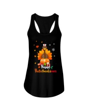 Happy hallothanksmas Ladies Flowy Tank tile