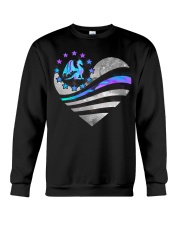 American flag heart Crewneck Sweatshirt front