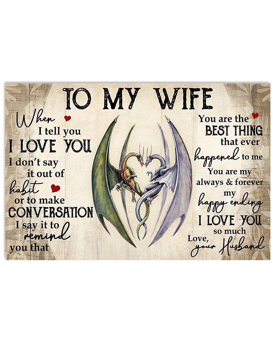 To my wife 17x11 Poster