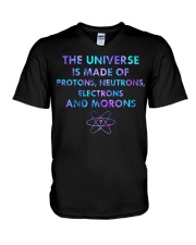 The universe is made of protons V-Neck T-Shirt tile