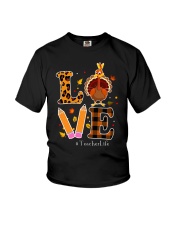 Love teacher life Thanksgiving Youth T-Shirt tile