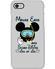 Mouse ears and scuba diving kind of girl Phone Case tile