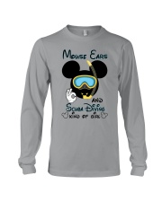 Mouse ears and scuba diving kind of girl Long Sleeve Tee tile