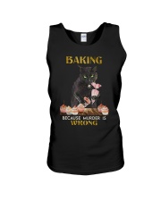 Baking Because Murder Is Wrong Unisex Tank tile