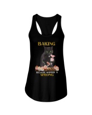 Baking Because Murder Is Wrong Ladies Flowy Tank tile