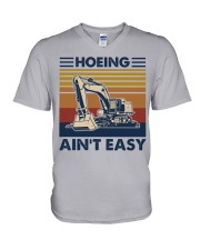 Hoeing ain't easy V-Neck T-Shirt tile