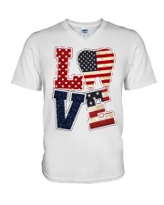 Love America V-Neck T-Shirt tile