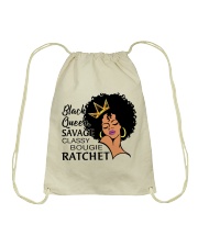 Black queen Drawstring Bag tile