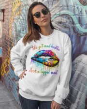 Hippie Lips - Printed Apparels Crewneck Sweatshirt lifestyle-unisex-sweatshirt-front-3