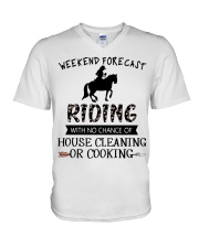 Weekend forecast V-Neck T-Shirt tile