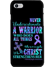 Never underestimate a warrior Phone Case tile