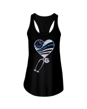 Nurses back the blue Ladies Flowy Tank tile