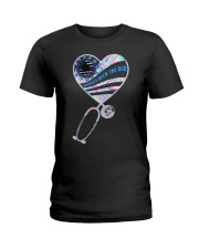 Nurses back the blue Ladies T-Shirt tile