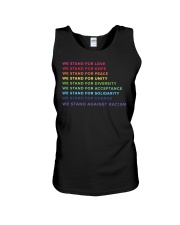 We stand for love Unisex Tank tile