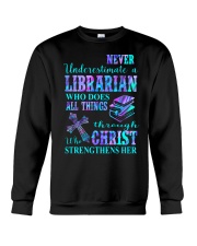 Never underestimate a librarian Crewneck Sweatshirt tile