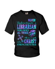 Never underestimate a librarian Youth T-Shirt tile