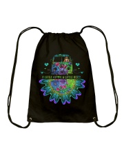 A little hippie a little hood Drawstring Bag tile