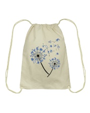Yoga shark dandelion Drawstring Bag tile