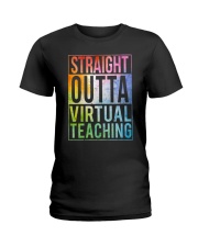 Straight outta virtual teaching Ladies T-Shirt tile